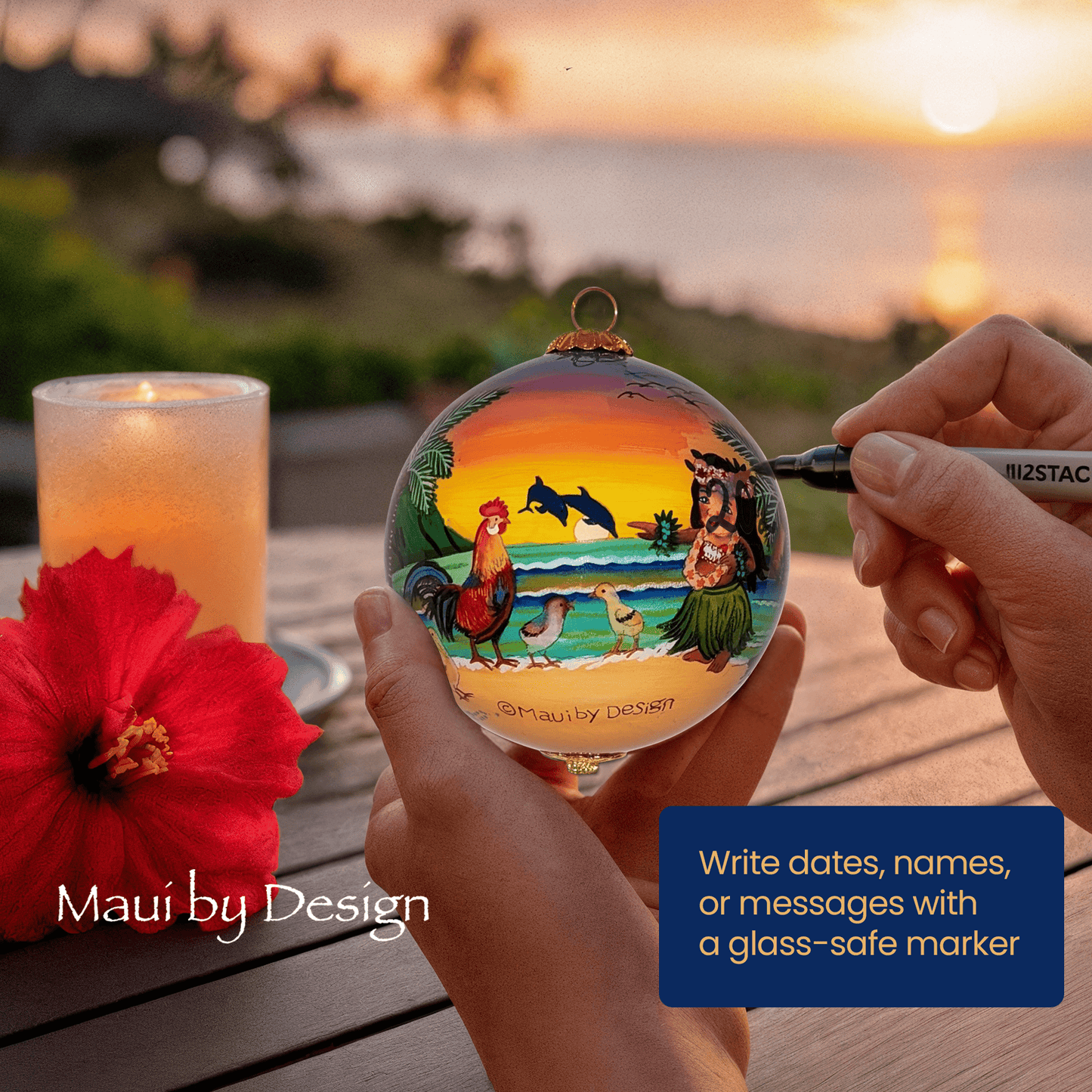 Chicks, Keiki and Rooster Hawaiian Ornament