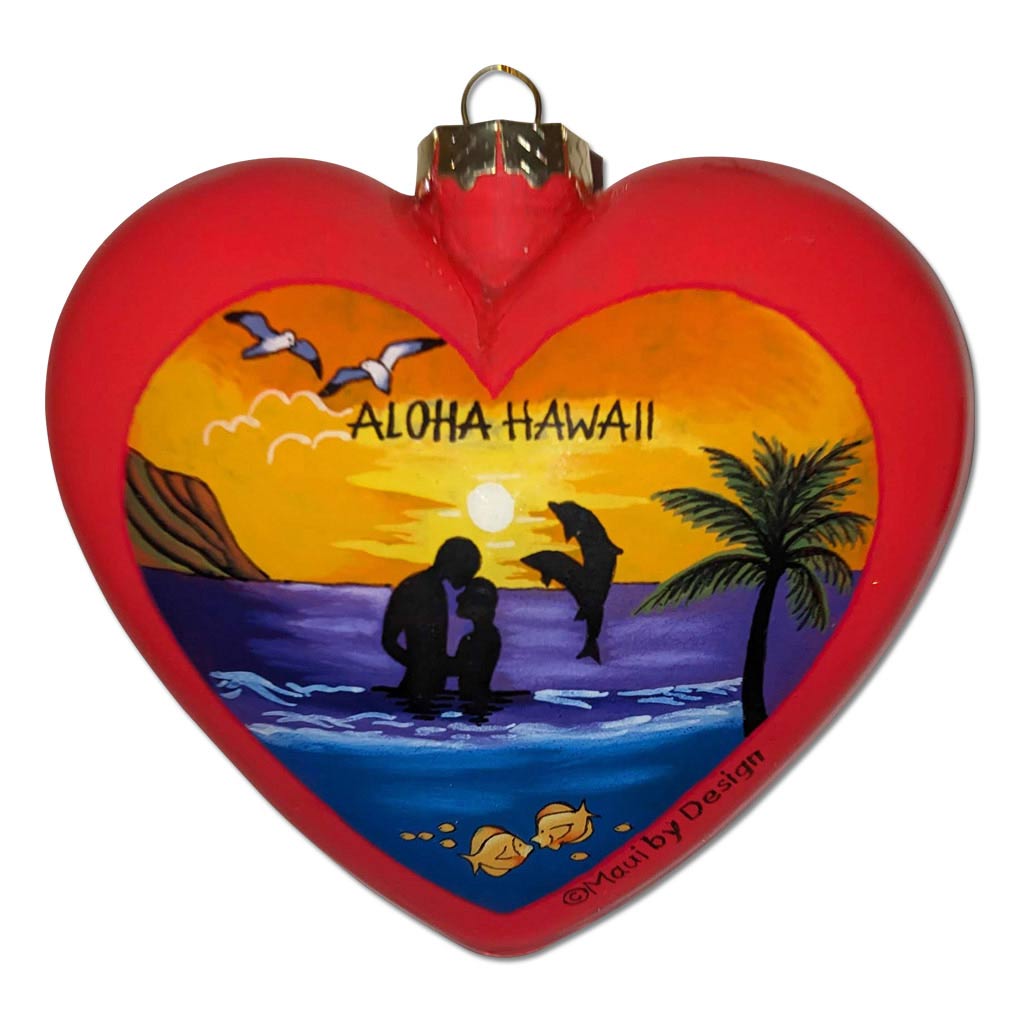 Aloha is Love Hawaiian Christmas Ornament