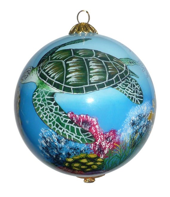 Coral World with Sea Turtles Hawaiian Ornament