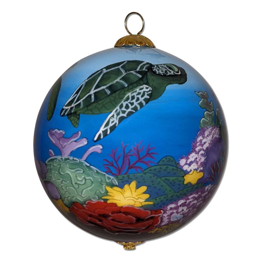 Corals, Turtles and Friends Hawaiian Christmas Ornament