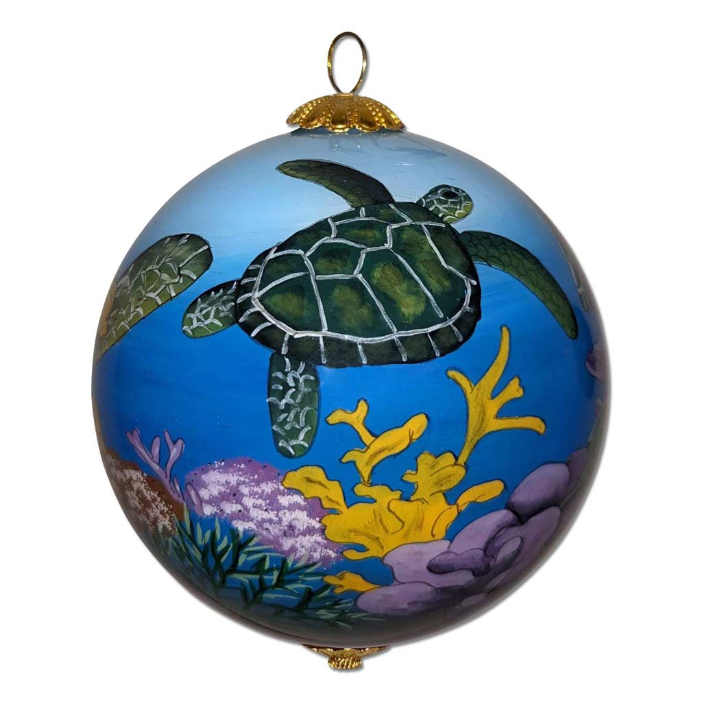 Corals, Turtles and Friends Hawaiian Christmas Ornament