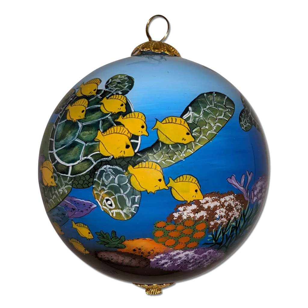 Corals, Turtles and Friends Hawaiian Christmas Ornament