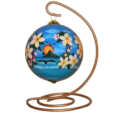 Hawaiian Christmas ornament on stand