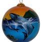 Humpback Whales, Dolphins and Honu Hawaiian Christmas Ornament