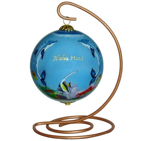 Hawaiian Christmas ornament on stand