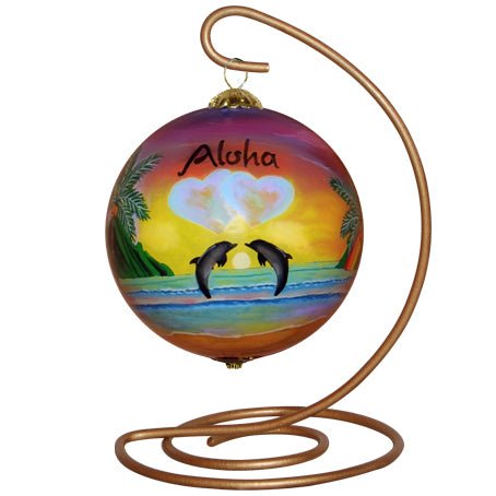 Hawaiian Christmas ornament on stand
