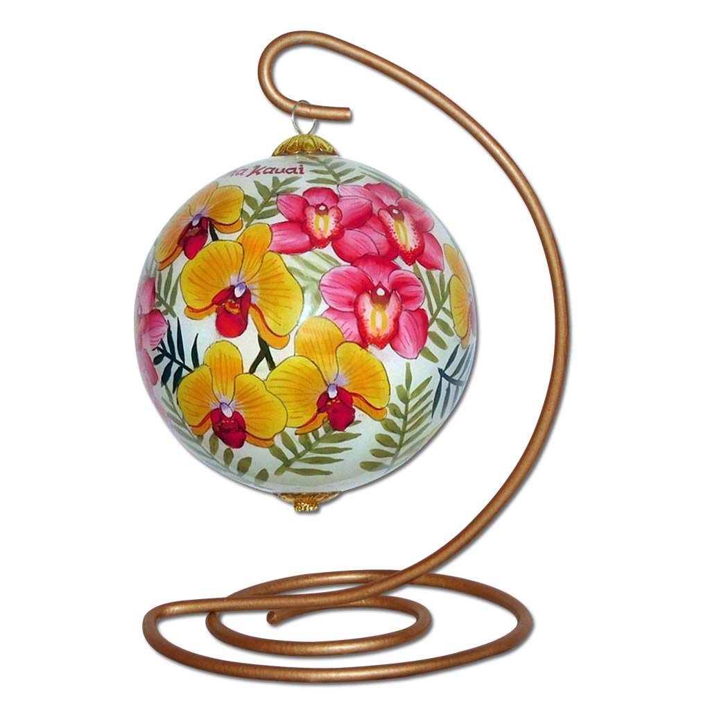 Hawaiian Christmas ornament on stand