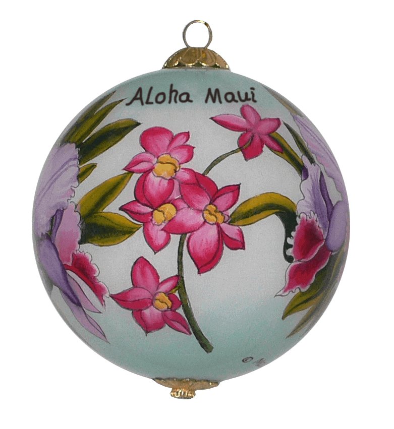 Orchid Hawaiian Ornament "Aloha Maui"