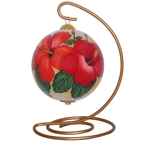 Hawaiian Christmas ornament on stand