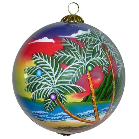 Santa at the Beach Hawaiian Ornament