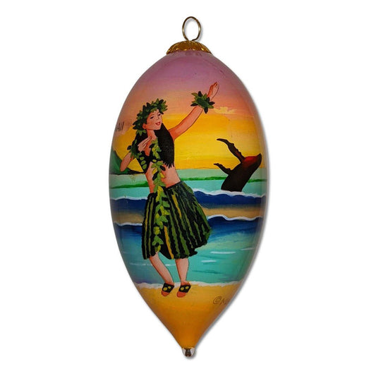 Sunset Luau Hawaiian Christmas Ornament