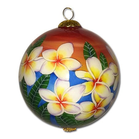 Sunset Sky Plumeria Hawaiian Ornament