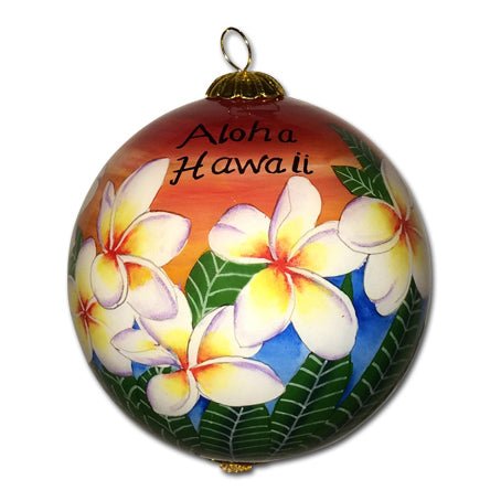 Sunset Sky Plumeria Hawaiian Ornament