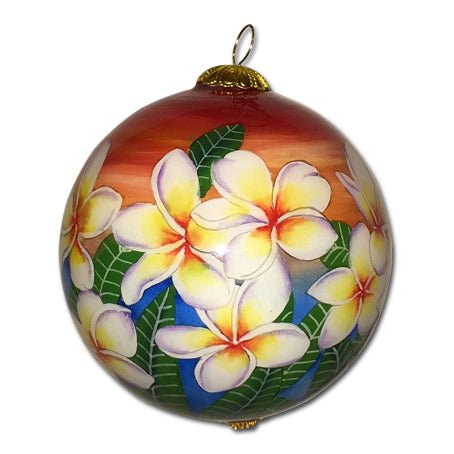 Sunset Sky Plumeria Hawaiian Ornament