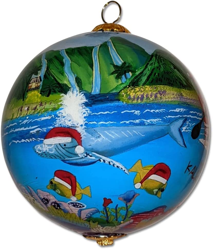 Surfer Santa Hawaiian Christmas Ornament