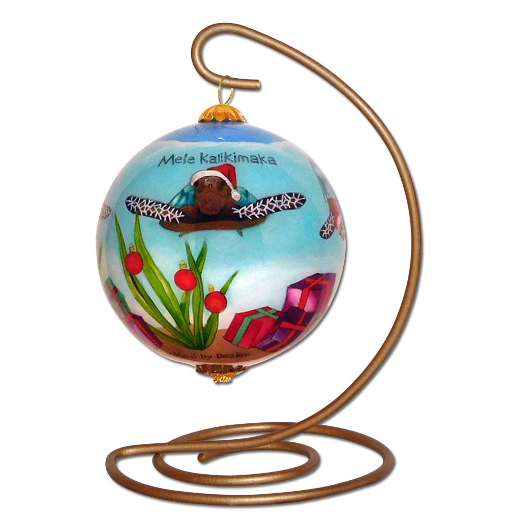 Turtle Christmas Hawaiian Ornament