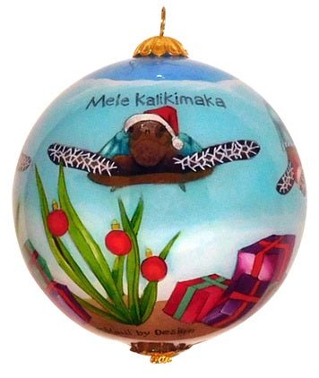 Turtle Christmas Hawaiian Ornament