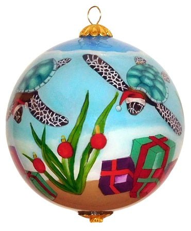 Turtle Christmas Hawaiian Ornament