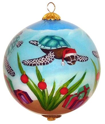 Turtle Christmas Hawaiian Ornament