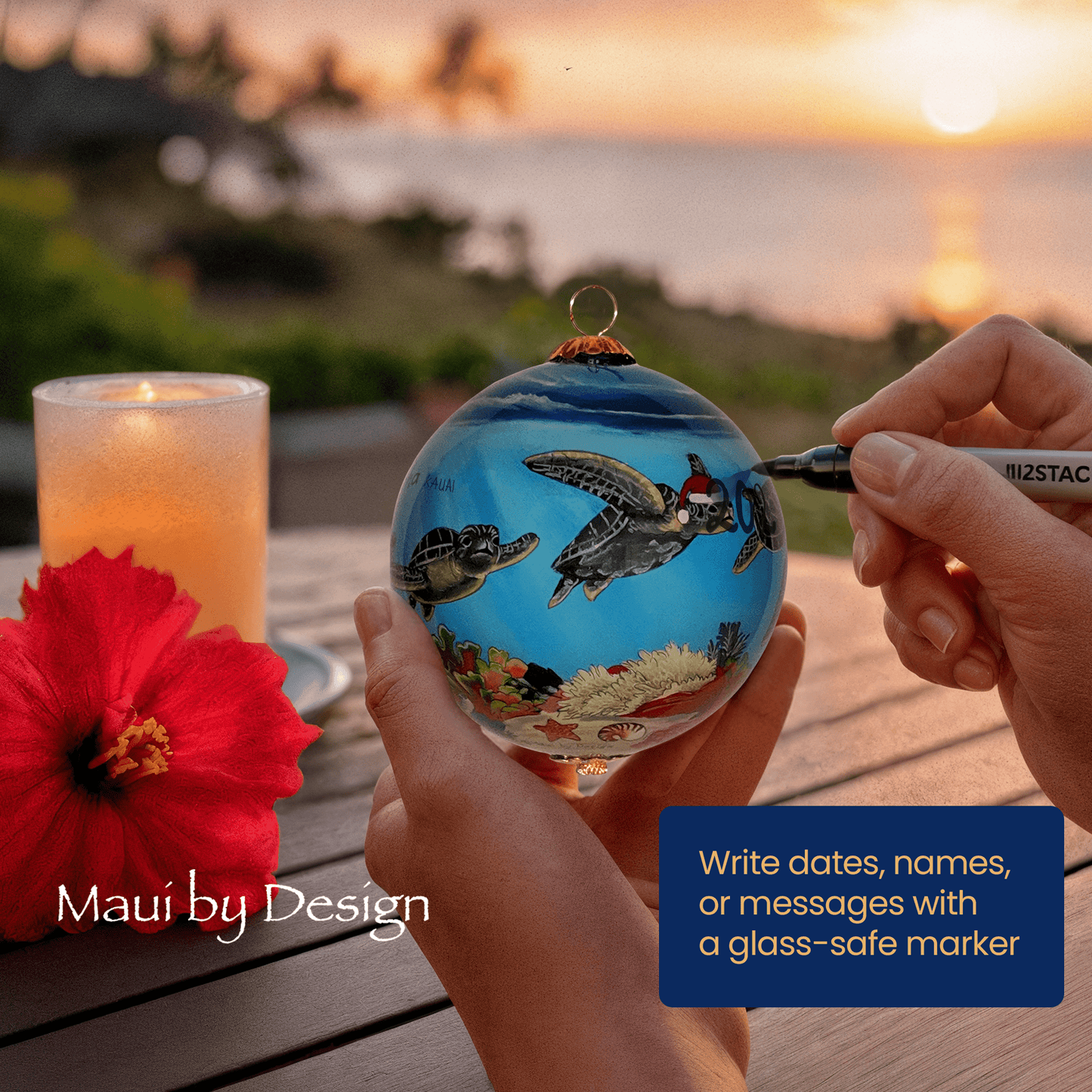 Parade of Turtles Hawaii Ornament