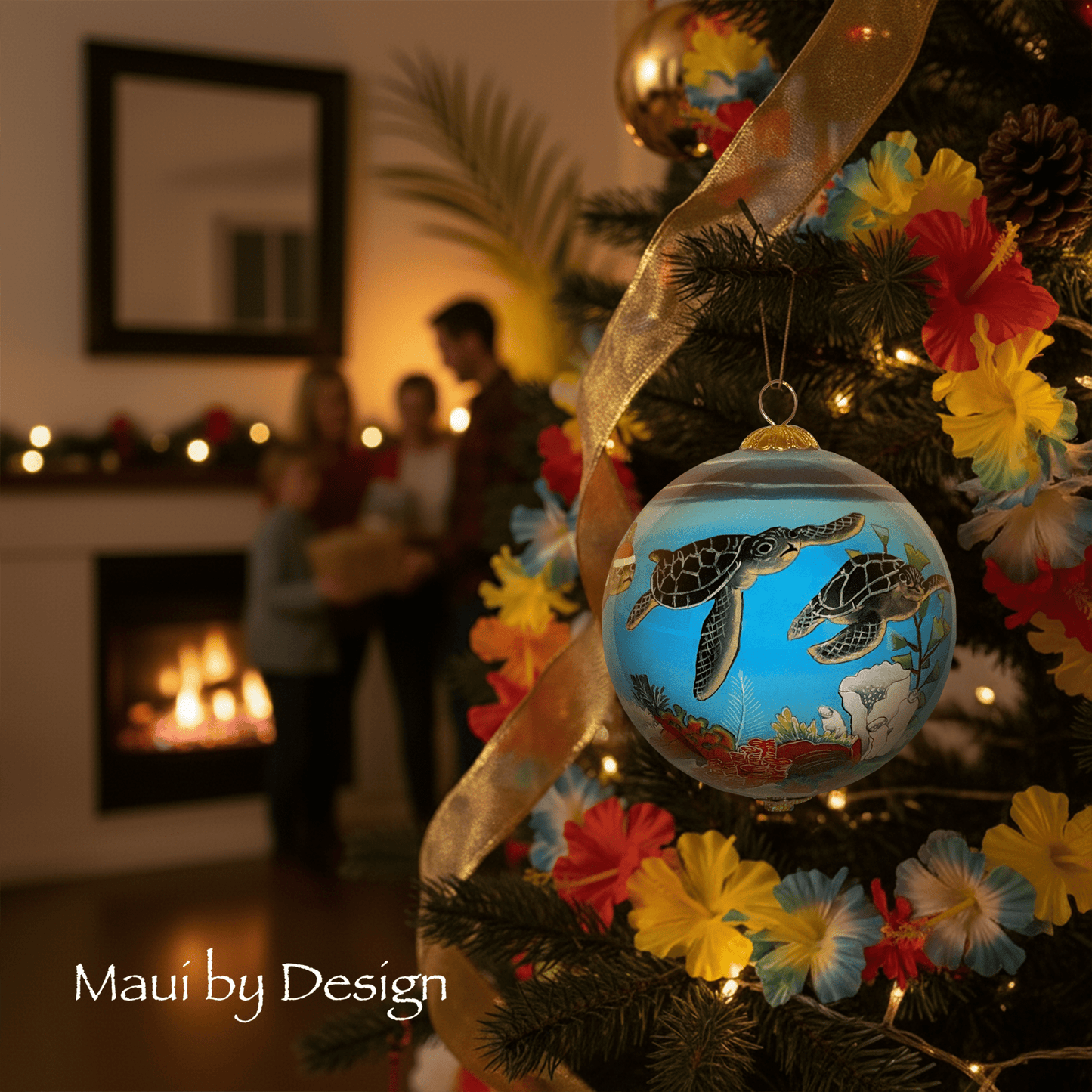 Parade of Turtles Hawaii Ornament