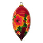 Beautiful Hawaiian ornament with red orange Hibiscus flowers and blossoms