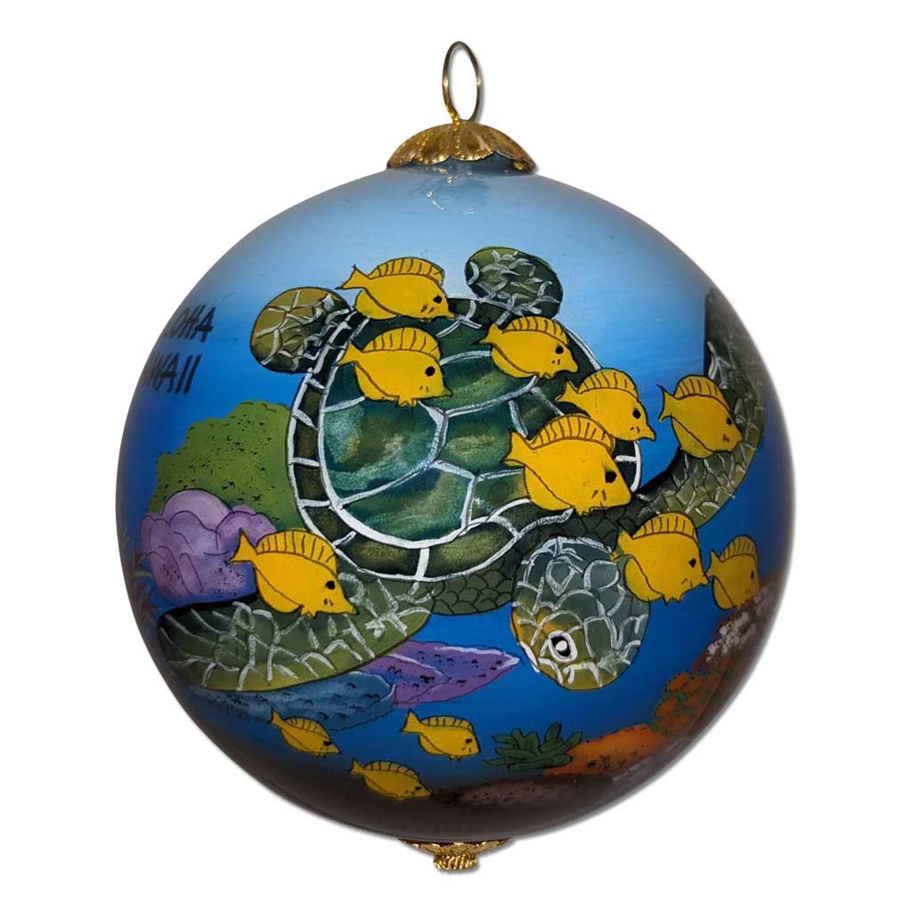Corals, Turtles and Friends Hawaiian Christmas Ornament