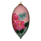 Green and Pink Hibiscus Hawaiian Christmas Ornament