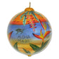 Beautiful Hawaiian Christmas ornament with sea turtles and Bird of Paradise