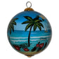 Kailua ornament from Maui by Design hand painted with palm trees and hibiscus flowers