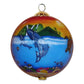 Hand painted Hawaii ornament with humpback whale