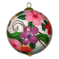 Hand painted Hawaiian Christmas ornaments with multi-colored Hibiscus flowers
