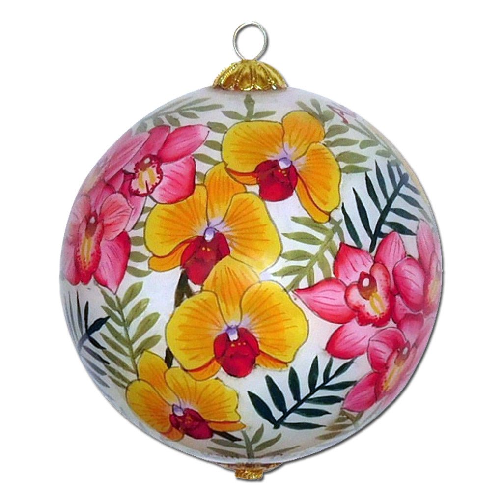 Beautiful Hawaiian ornament with lovely orchids