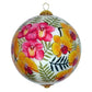 Hawaiian Christmas ornament hand painted with orchids