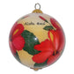 Hand painted Hawaii ornament with hibiscus flowers