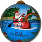 Surfer Santa Hawaiian Christmas Ornament