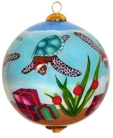 Turtle Christmas Hawaiian Ornament